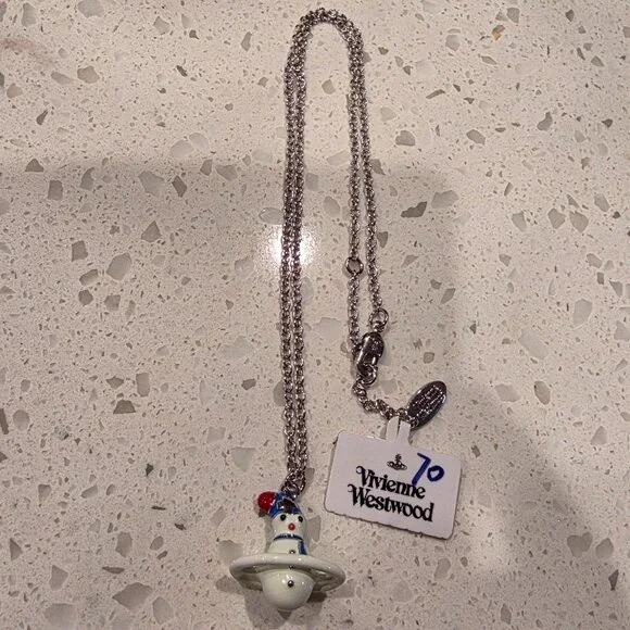 Vivienne Westwood Necklace,Christmas Snowman pendant. - Picture 1 of 3